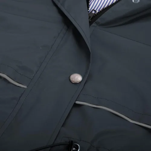 Vista 6 de JASAMBAC Chaqueta larga para mujer impermeable ligera para exteriores con capucha