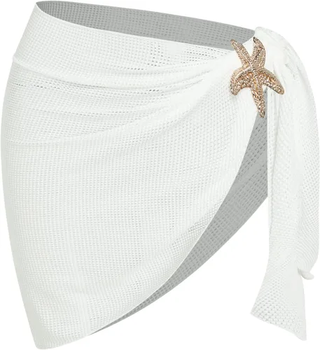 Vista 46 de ZAFUL - Pareo de mujer, pareo de playa, pareo transparente para bikini, pareo de gasa para traje de baño 0- Café