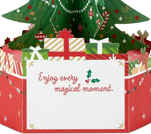 Vista 3 de Hallmark Paper Wonder - Tarjeta de Navidad desplegable (árbol de Navidad)