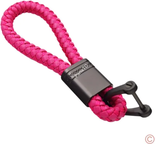 Vista 9 de Llavero con cuerda de diseño de tejido de bellota para automóvil, compatible con Porsche Maserati Mercedes BMW Cadillac Lexus Ford Toyota VW Honda