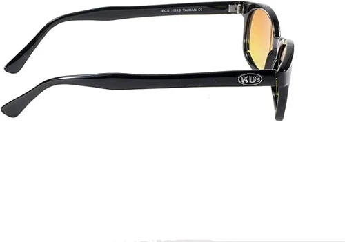 Vista 2 de Gafas de sol originales X-KD's Biker Blue Buster Amber Gradient 20% más grandes, Ámbar