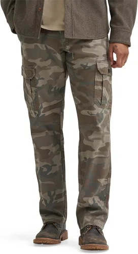 Vista 14 de Wrangler Men's Relaxed Fit Stretch Cargo Pant Verde oliva (Olive Drab)