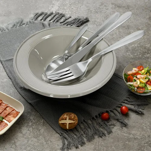 Vista 3 de Bon Elegance - Juego de cubiertos de acero inoxidable de 40 piezas, incluye cuchillo, tenedor/cuchara, apto para lavavajillas, servicio para 8