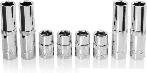 Vista 7 de Car Guy Tools - Juego de 8 llaves de vaso de 1/2" (3/8", multitipo)