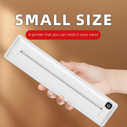 Vista 3 de Bewinner Impresora térmica A4 Bluetooth - Mini impresora sin tinta de 200 ppp, impresora térmica inalámbrica recargable portátil para escuela