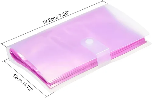 Vista 2 de PATIKIL Portatarjetas de visita, 1 paquete de carpeta portátil de plástico para tarjetas, libro organizador de tarjetas de nombre para mujeres