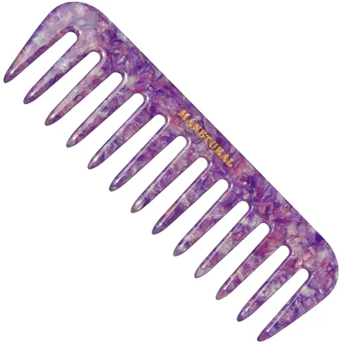 Vista 8 de Peine de dientes anchos S1, ligero, apto para viajes y diseño elegante para cabello sin enredos (azul rosa)