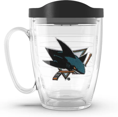 Vista 31 de Taza aislada Tervis de doble pared fabricada en Estados Unidos con logotipo principal de NHL Buffalo Sabres, mantiene las bebidas frías y calientes