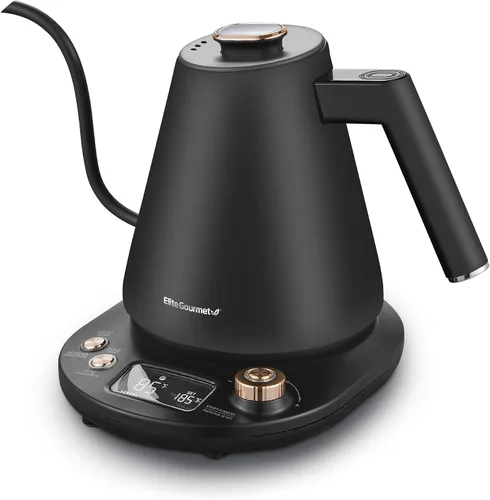 Vista 8 de Elite Gourmet EKT1001 - Tetera de vidrio de 1.0 L, 1100 W, base inalámbrica Negro