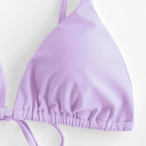 Vista 5 de ZAFUL Bikini triangular para mujer conjunto de bikini floral de dos piezas