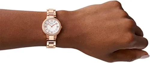 Vista 21 de Fossil Women's Virginia Quartz Stainless Steel Three-Hand Watch