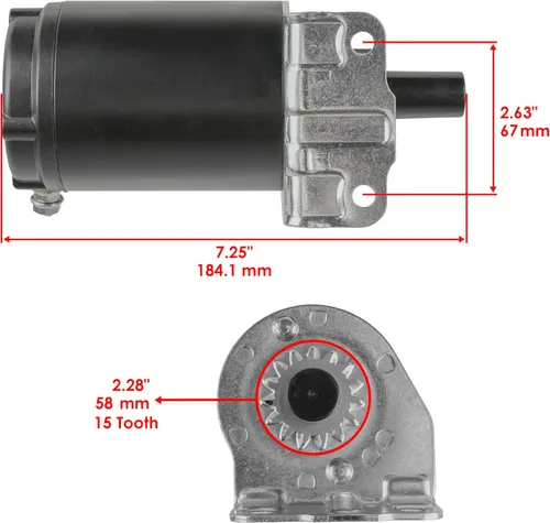 Vista 2 de Caltric Motor de arranque compatible con Cub Cadet 18 18Hp 21 21Hp Gt2521 Lt2180 Ohv V-Twin 2003-2004