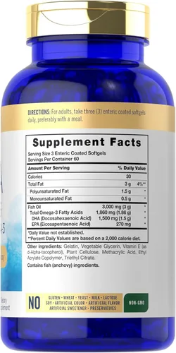 Vista 2 de Carlyle DHA Suplemento 1500mg 180 cápsulas blandas Suplemento Omega-3