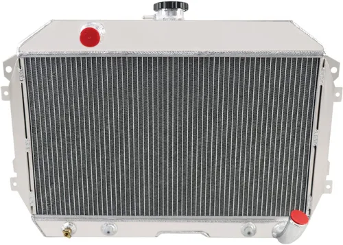 Vista 5 de CoolingSnow - Radiador de aluminio de 3 filas para radiadores de aluminio 1970-1975 71 72 73 74 Nissan Datsun 240Z 260Z S30 Chevy V8 + ventilador