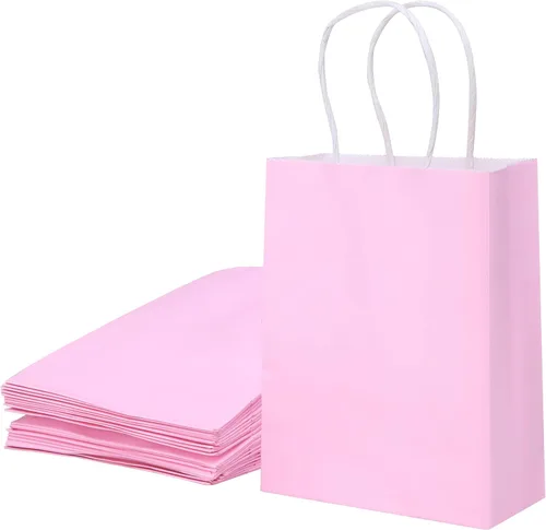 Vista 14 de SUNCOLOR 25 bolsas pequeñas de regalo negras con asas, mini bolsas de regalo de 6 pulgadas para recuerdos de fiesta, golosinas y recuerdos de boda