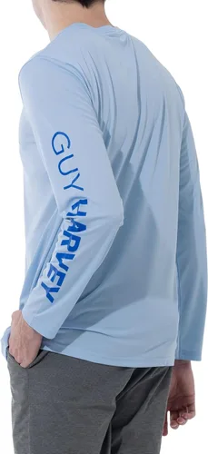 Vista 2 de Guy Harvey Camisa de protección solar de rendimiento de manga larga para hombre UPF 50+