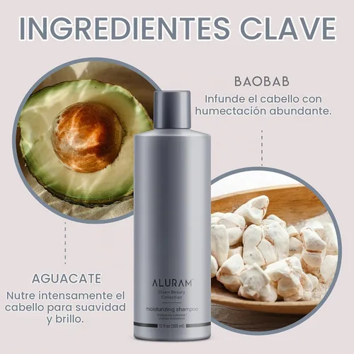 Vista 3 de ALURAM Juego de champú y acondicionador hidratante a base de agua de coco (2 tamaños)