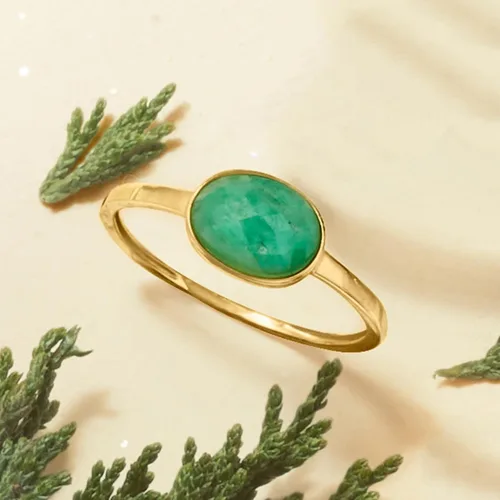 Vista 4 de Ross-Simons Anillo esmeralda de 1.00 quilates en oro amarillo de 14 quilates