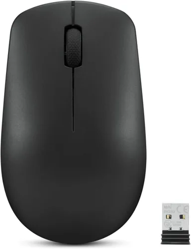 Vista 9 de Ratón inalámbrico Lenovo 530 con batería, Nano USB de 2.4GHz, sensor óptico de 1200 DPI, ergonómico para mano izquierda o derecha, ligero