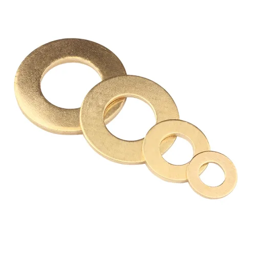 Vista 2 de M2 x 5 arandelas planas de latón de 0.020 in, sujetadores de tornillo fiables y accesorios de hardware esenciales, 10