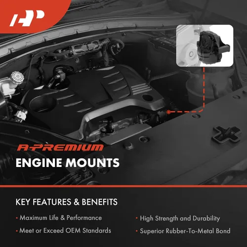 Vista 3 de A-Premium Kit de montaje de motor de 3 piezas compatible con Kia Forte 2010-2013, Forte Koup 2010-2013, Forte5 2012-2013, transmisión manual