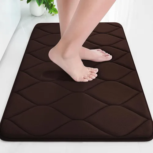 Vista 35 de Colorxy - Alfombra de baño de espuma viscoelástica, ultrasuave y antideslizante, absorbe el agua, lavable a máquina, tapete para suelos de ducha