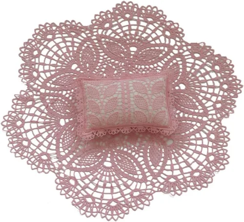 Vista 8 de Accesorios de fotografía para bebé, tapete de envoltura para recién nacido, almohada para sesión de fotos con alfombrilla de encaje para sesión