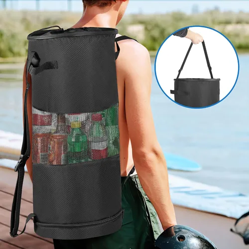 Vista 5 de Fasrom Bolsa de basura para barco con cremallera inferior para una fácil eliminación, color negro (solo bolsa vacía, diseño patentado)