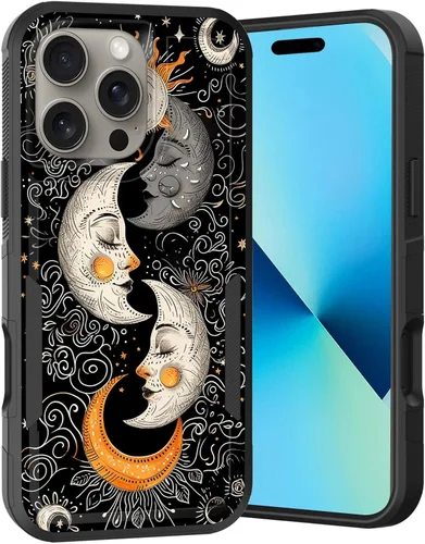 Vista 34 de Funda para iPhone Air, doble capa híbrida resistente resistente a prueba de golpes de policarbonato duro + funda protectora de silicona suave