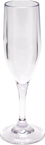 Vista 4 de G.E.T. SW-1401-1-SAN-CL - Vasos de champán de plástico irrompibles sin BPA, 6 onzas, transparente (juego de 12) Apto para lavavajillas, sin BPA