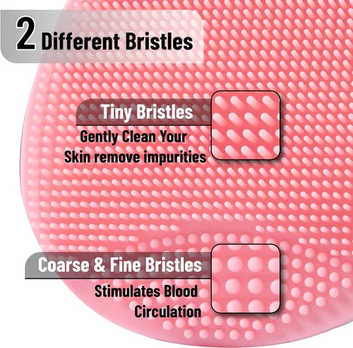 Vista 7 de Slick- Cepillo de limpieza facial de silicona, paquete de 4, exfoliante facial de silicona, exfoliante facial, limpiador facial para cepillo