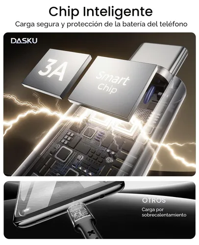 Vista 4 de Cable USB a USB C de 90 grados de 60 W, carga rápida de 3 pies, paquete de 2 cables USB A a USB C, cable USB tipo C de ángulo recto para iPhone Negro