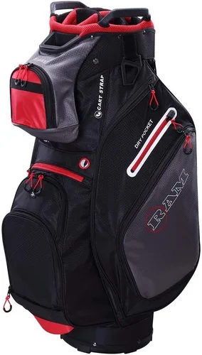 Vista 4 de Ram Golf FX Deluxe - Bolsa para carrito de golf con divisores de longitud completa de 14 vías