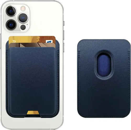 Vista 27 de Cartera magnética iLodn compatible con MagSafe para iPhone 17 16 15 14 13 12 Pro Max Air Plus, tarjetero Mag 3 Safe adhesivo para accesorios
