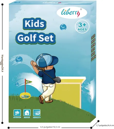 Vista 9 de Liberry Juego de golf para niños pequeños, palos de golf retráctiles para niños de 3, 4, 5, juegos deportivos para interiores y exteriores, regalo