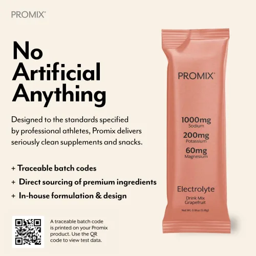 Vista 6 de ProMix Nutrition Paquetes de hidratación en polvo de electrolitos Sal rosa del Himalaya, magnesio, potasio, vitamina C Sin azúcar, 30