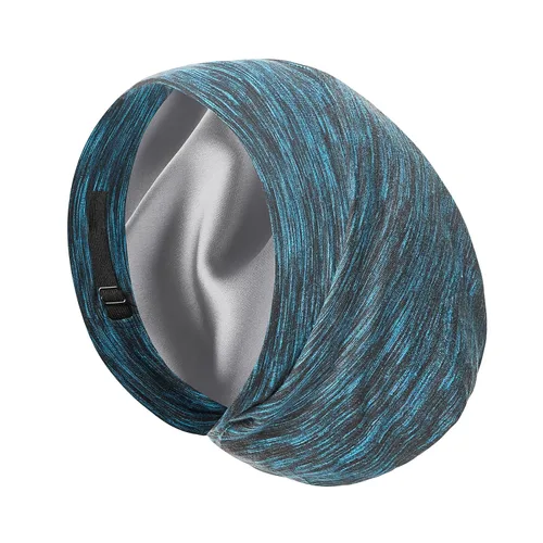 Vista 21 de Gorro de satén con forro de seda, cubierta ajustable para el cabello para mujeres y hombres, gorro de noche para el cuidado de pacientes