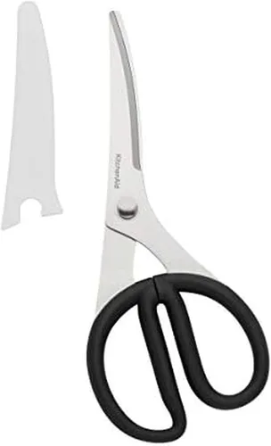Vista 5 de KitchenAid KQ375OHOBA - Tijeras universales de acero inoxidable, mariscos, color negro, 6.9 pulgadas