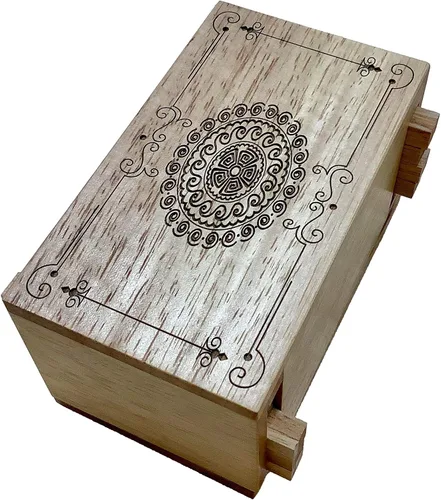 Vista 2 de Creative Crafthouse Caja de Rompecabezas con Cerradura Secreta I Caja de Rompecabezas de Madera Estilo Mandala Premium