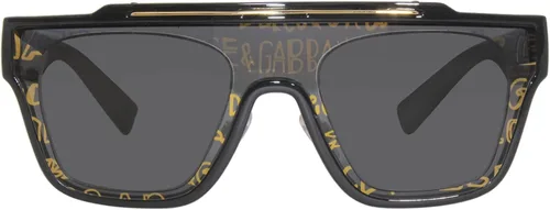 Vista 2 de Gafas de sol Dolce & Gabbana DG 6125 327787 Negro, Logotipo de D&g Gold en negro