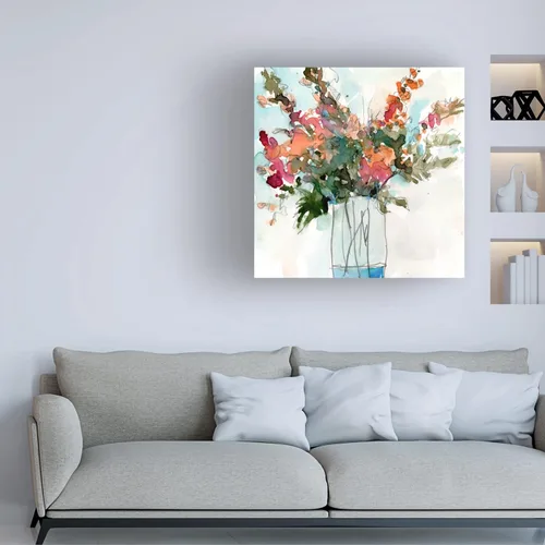 Vista 3 de Trademark Fine Art Lienzo con texto en inglés «Water Garden Still Life I» por Samuel Dixon
