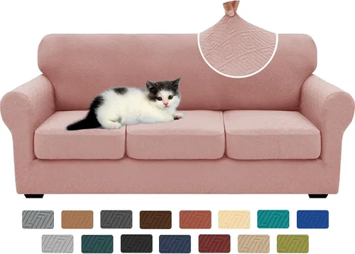 Vista 95 de XINEAGE Funda de diván para sofá en forma de L, fundas de sofá modular para mascotas, funda de asiento de sofá antideslizante lavable, fundas