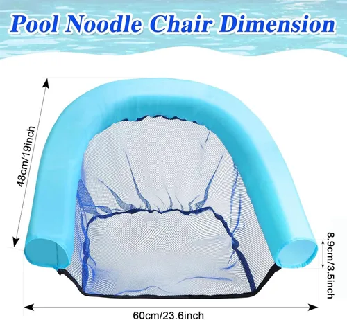 Vista 2 de Silla flotante de malla para adultos, silla flotante de piscina, flotador, silla de fideos, flotadores para accesorios de piscina y juguetes