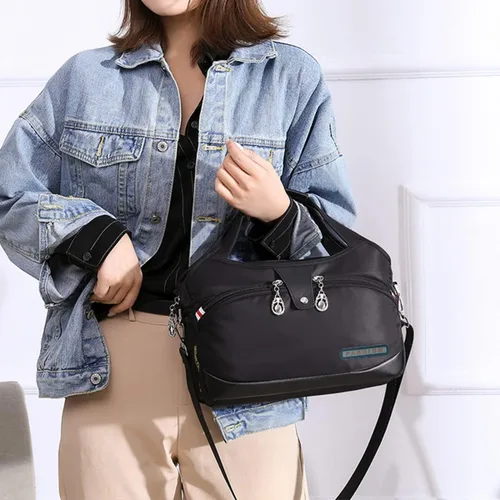 Vista 3 de Bolso cruzado para mujer, bolso de hombro casual, impermeable, tela Oxford, bolso de mensajero para mujer