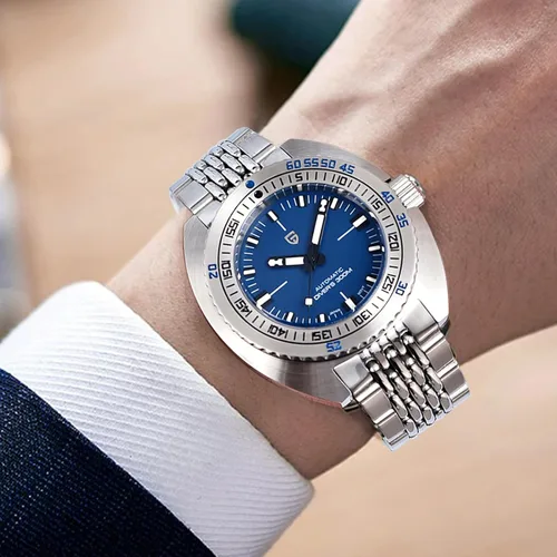 Vista 3 de Pagani Design - Reloj de lujo automático para hombre, movimiento japonés NH38, 1.654 in, cristal de zafiro, impermeable, luminoso, reloj deportivo