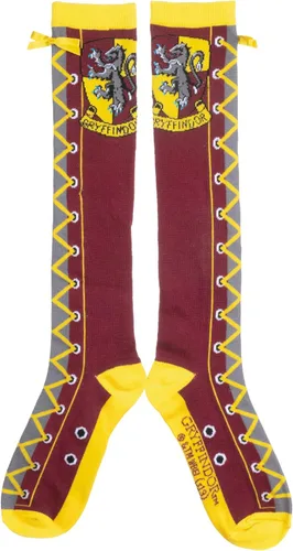 Vista 2 de Harry Potter Gryffindor - Calcetines de imitación con cordones hasta la rodilla