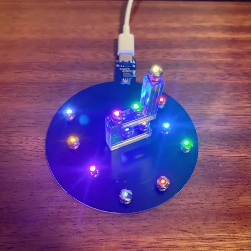 Vista 5 de Taidacent Luces LED inalámbricas y bobina inductiva de carga de PCB, lámpara de luces LED inalámbricas, estación de carga flotante de levitación