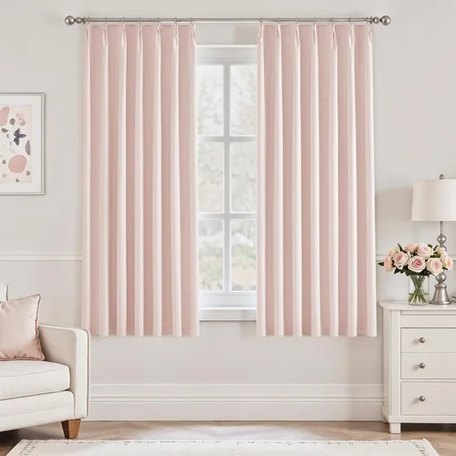 Vista 36 de UHITECH Cortinas plisadas pequeñas de 35 pulgadas de largo, cortinas opacas cortas para ventanas de sótano, aislamiento térmico, cortinas opacas