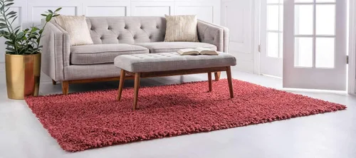 Vista 15 de Unique Loom Colección Davos Shag - Alfombra Lino