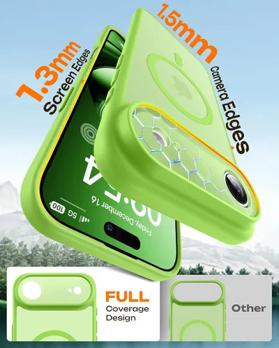 Vista 12 de TOCOL Funda para iPhone 11, compatible con Magsafe, protección completa de cámara, imanes integrados, protección contra caídas, funda translúcida